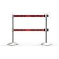 Banner Stakes QLine Retractable Dual Belt Barrier X2, Matte Post, Red "Danger - Keep Out", 2PK AL6206M-D